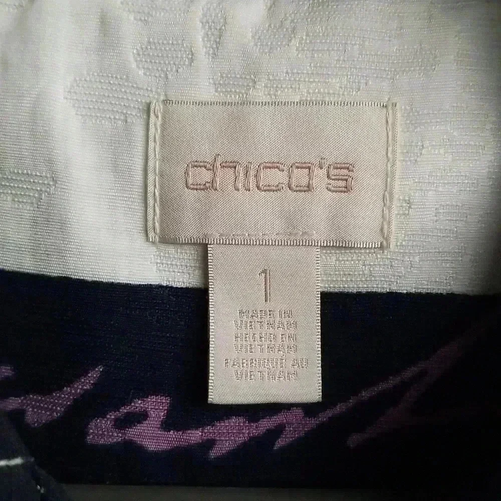 Chico's Postcard blazer/jacket Size 1 - Picture 4 of 11